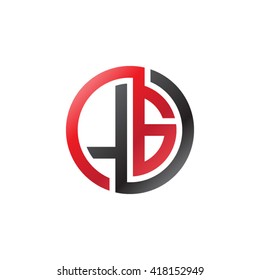 LG initial letters looping linked circle logo black red