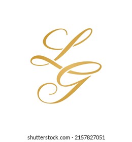 LG initial logo design vector stock