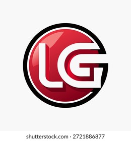 LG initial logo design vector , white background