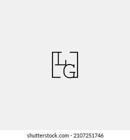 LG initial logo in line concept in high quality professional design that will be best for companies