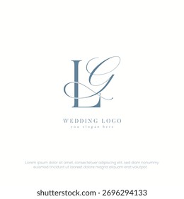 LG logotipo do monograma do casamento inicial com modelo