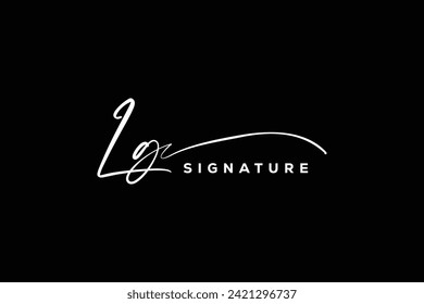 Logotipo de firma de escritura a mano con iniciales LG. LG Hand dibujó Vector de letras caligráficas. Carta LG inmobiliaria, belleza, diseño de logo de carta fotográfica.