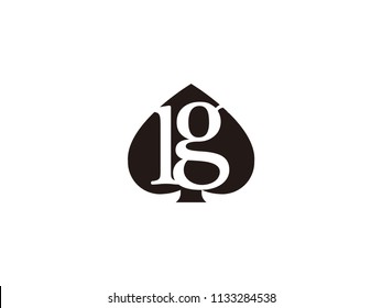 The lg initials logo inside the black shovel