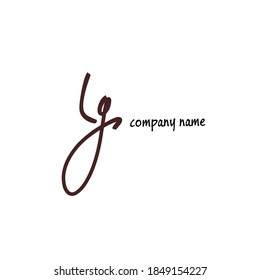 LG L G Initial handwriting logo template vector