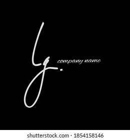LG L G Modelo de logotipo de escritura manual inicial vector