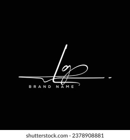 LG letter beauty handwriting vector logo. 