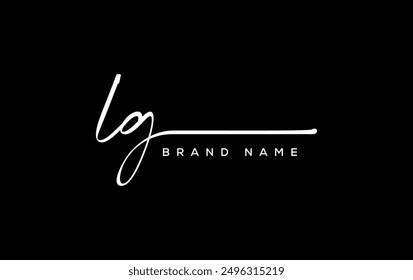 LG letter beauty handwriting vector logo. 
