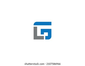 Letra LG Logo Design con plantilla de icono vectorial moderno creativo