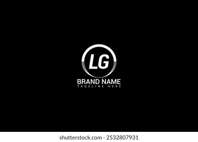 LG Letter Logo Design. Initial letters LG logo icon. Abstract letter LG L G minimal logo design template. L G letter design vector with black colors. lg logo