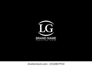 LG Carta Logo Design. Letras iniciais LG ícone do logotipo. Letra abstrata LG L G modelo de design de logotipo mínimo. L G carta design vetor com cores pretas. lg logo