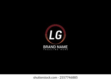 LG Letter Logo Design. Initial letters LG logo icon. Abstract letter LG L G minimal logo design template. L G letter design vector with black colors. lg logo