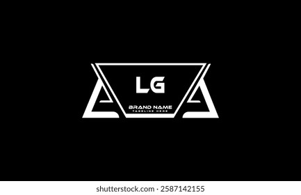 LG Letter Logo Design. Initial letters LG logo icon. Abstract letter LG L G minimal logo design template. L G letter design vector with black colors. lg logo