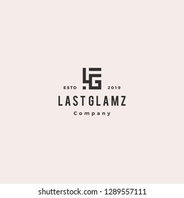 LG letter logo hipster vintage retro monogram lettermark vector icon