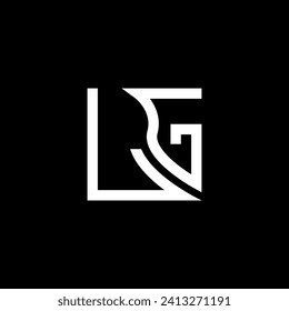 Diseño vectorial del logotipo de la letra LG, logotipo LG simple y moderno. Diseño de alfabetos lujosos LG  