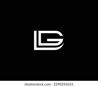 LG letter modern clean simple logo