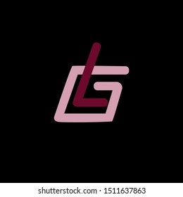 LG Letter monogram with abstrac concept style design