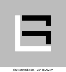 LETRA LG VETOR QUADRADO SIMPLES LOGOTIPO