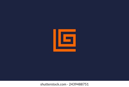 lg letters with square logo icon design vector design template inspiration