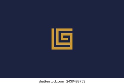 lg letters with square logo icon design vector design template inspiration