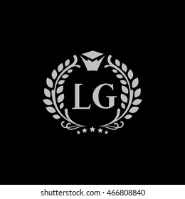 LG letters vector monogram. Business logo template. Luxury hotel sign (emblem, symbol, icon)