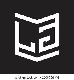 LG Logo Emblem Monogram With Shield Style Design Template Isolated On Black Background