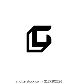 Plantilla de vectores de iconos monograma del logotipo de LG.logo GL