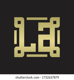 LG Logo monogram with piece line art design template