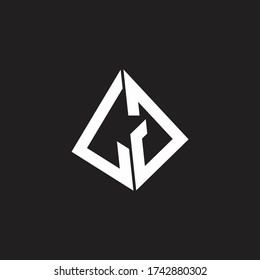 LG Logo monogram with standout triangle shape ribbon design template