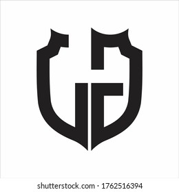 LG Logo Shield style Monogram design template on white background