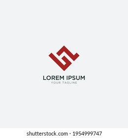 LG logo simple modern monogram letter