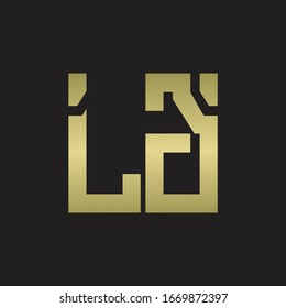 Logotipo LG con plantilla de diseño de forma escamosa con colores dorados