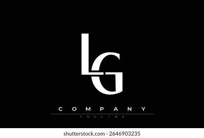 LG Modern Initials Logo Design. Branding logo with stylized initials showcasing bold design and modern aesthetic. Ideal for professional business branding or creative projects focusing on minimalistic