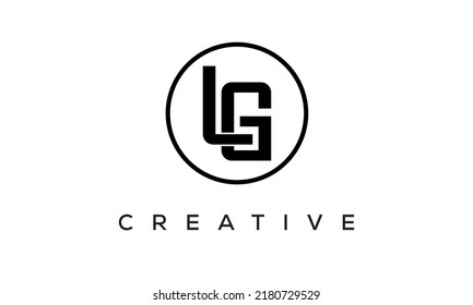 LG monogram. initial letters LG eye-catching Typographic logo design with circle, very creative stylish lettering logo icon for your business and company