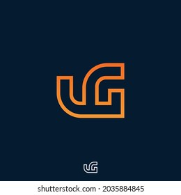 LG monogram with Monoline logo style. by combining two letters, namely L and G, this logo is created, with a modern, simple, unique and elegant style you can have now