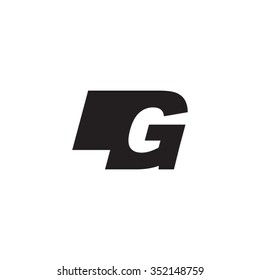 LG negative space letter logo