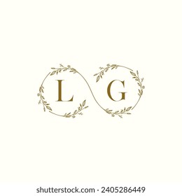 LG wedding infinity in elegant monogram with high quality professional design that will print well