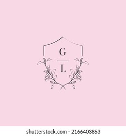 LG wedding logo letters in high quality professional design that will print well across any print media