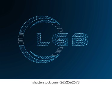 LGB low poly letter logo vector design. LGB lower poly logo design. Low poly logo.