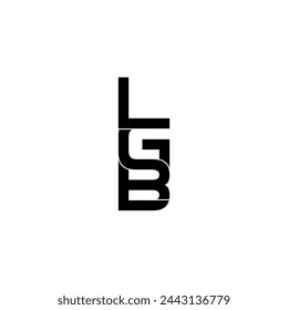 lgb typography letter monogram logo design