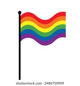 LGBT 6 colors rainbow pride flag