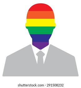 lgbt avatar user profile vector illustration , white  background