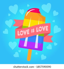 
Lgbt banner with rainbow icon