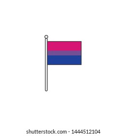 LGBT Bisexual Flag Vector Illustration Eps