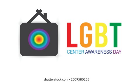 LGBT Center Awareness Day is observed every year on October. Holyday Awareness concept. background, placard, banner template Vector illustration design.