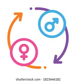 lgbt Kreis Pfeile Symbol Vektor. Pfeile des lgbt Kreises. Illustration von Farbzeichen