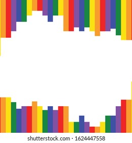 LGBT colored background, with empty place for text, copy space, template for greeting card, discrimination concept