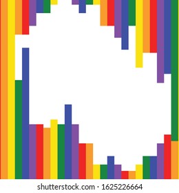 LGBT colored background, with empty place for text, copy space, template for greeting card, discrimination concept