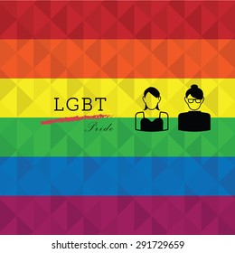 LGBT colorful background design vector