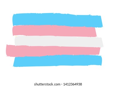 LGBT community. Flag of transgender. Transgender people Official symbols of the community. Against discrimination