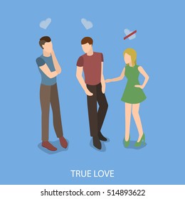LGBT community is gay, real love in vector isometric illustration.